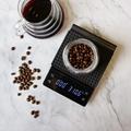 3KG Digitaalinen LED-näyttöinen kahvivaaka ajastimella Korkean tarkkuuden keittiövaaka (Battery Style, akku ei sisälly) - musta
