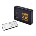 4K Ultra HD 3-1 HDMI-kytkin kaukosäätimellä
