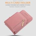 BAELLERRY N0110 Naisten kaksikerroksinen vetoketjullinen lompakko PU-nahkainen kännykkäkukkaro olkahihnalla