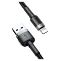 Baseus Cafule USB 2.0 / Lightning Kaapeli - 2m - Musta / Harmaa