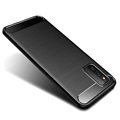 Samsung Galaxy F52 5G Harjattu TPU Suojakuori - Hiilikuitu