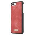 iPhone 7 Plus / iPhone 8 Plus Caseme 2-in-1 lompakkokotelo - Punainen