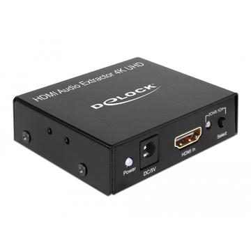 DeLock HDMI Audio Extractor - 4K @ 30Hz - musta