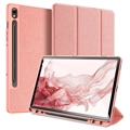 Samsung Galaxy Tab S9 Dux Ducis Domo Tri-Fold Smart Lompakkokotelo - Pinkki