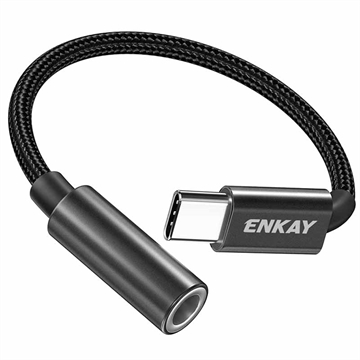 Enkay ENK-AT111 USB-C / 3.5mm AUX Adapteri - Musta