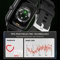 F12 2.02-tuumainen kaareva näyttö Smart Watch koodaimella Bluetooth-puheluilla Älykäs rannekoru, jossa on terveydentilan seuranta - musta / vihreä