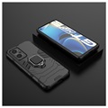 Realme GT Neo2 Hybridikotelo Sormuspidikkeellä - Musta