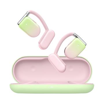 Joyroom Openfree JR-OE2 avoimet langattomat kuulokkeet - vaaleanpunainen / vihreä