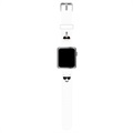 Karl Lagerfeld Karl & Choupette Apple Watch 9/8/SE (2022)/7/SE/6/5/4/3/2/1 Ranneke - 41mm/40mm/38mm - Valkoinen