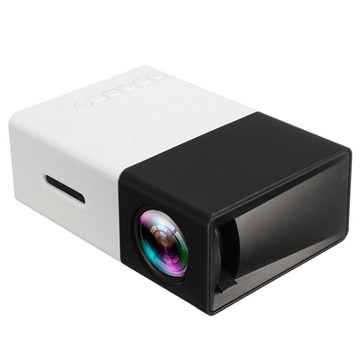 Mini Kannettava Full HD LED Projektori YG300 (Avoin pakkaus - Tyydyttävä) - Musta / Valkoinen