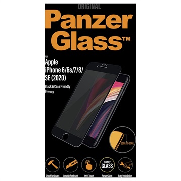 PanzerGlass Privacy Case Friendly iPhone 6/6S/7/8/SE (2020)/SE (2022) Panssarilasi - 9H - Musta