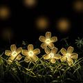Persikan Kukkavalaisin 50-LED 8-moodi aurinkolanka valo puutarhapolun pihan sisustusvalaisin - lämmin valkoinen
