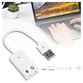 Kannettava Ulkoinen USB-äänikortti - Valkoinen
