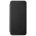 Samsung Galaxy A72 5G/4G Flip Lompakkokotelo - Hiilikuitu - Musta