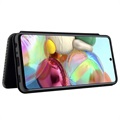 Samsung Galaxy A72 5G/4G Flip Lompakkokotelo - Hiilikuitu - Musta