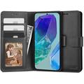 Samsung Galaxy M55 Tech-Protect lompakkokotelo magneetilla ja jalustalla - Musta