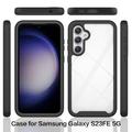 Samsung Galaxy S23 FE 360 Suojaussarja Kotelo - Musta / Selkeä