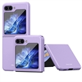 Samsung Galaxy Z Flip5 Kumipäällysteinen Muovikuori - Violetti