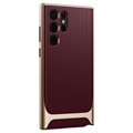 Spigen Neo Hybrid Samsung Galaxy S22 Ultra 5G suojakotelo - viininpunainen punainen