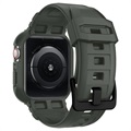 Spigen Rugged Armor Pro Apple Watch 9/8/SE (2022)/7/SE/6/5/4 TPU Kotelo - 44mm/45mm - Vihreä
