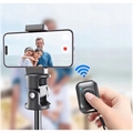 Tech-Protect L03S Jatkettava Bluetooth Selfie-Tikku Tripodilla - Musta
