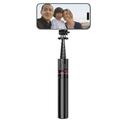 Tech-Protect L06S MagSafe Bluetooth Selfie Stick jalustalla - musta