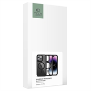 iPhone 15 Pro Tech-Protect Magmat Kotelo - MagSafe-yhteensopiva - Läpikuultava Musta