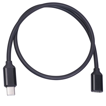 USB 3.1 Type-C Uros/Naaras Jatkokaapeli - 1.5m - Musta