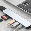 USB-C 7-in-1 -keskitin - HDMI/USB-A/USB-C PD/SD/Micro SD - Harmaa
