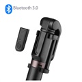 Yleismallinen 3-in-1 Bluetooth Selfiekeppi ja Jalusta - Musta