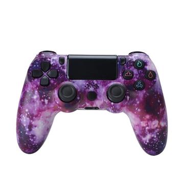 Langaton peliohjain Gamepad PS4-peliin Joystick kaiuttimella ja stereokuulokeliitännällä - Purple Starry Sky - Violetti tähtitaivas