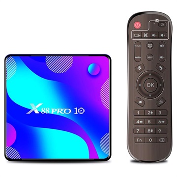 X88 Pro 10 Smart Android 11 TV-Box Kaukosäätimellä - 4Gt/64Gt (Avoin pakkaus - Tyydyttävä)