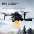 XKJ K6 MAX 3-kamera esteiden välttäminen Drone HD Ilmakuvaus taittuva Quadcopter RC ilma-alus yhdellä akulla - oranssi - oranssi