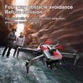 XKJ K6 MAX 3-kamera esteiden välttäminen Drone HD Ilmakuvaus taittuva Quadcopter RC ilma-alus yhdellä akulla - oranssi