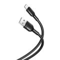 XO NB212 USB-A / USB-C-kaapeli - 2,1A, 1 m - musta