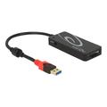 Delock 3-porttinen SuperSpeed USB 5 Gbps -keskitin - Musta