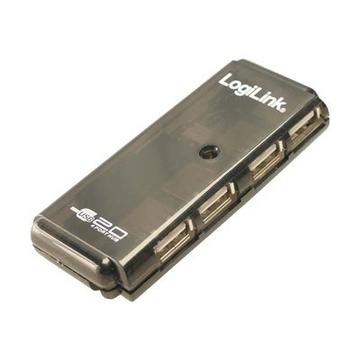LogiLink UH0001A 4-porttinen USB 2.0 -keskitin - Musta