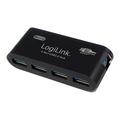 LogiLink UA0170 4-porttinen USB 3.0 -keskitin - Musta