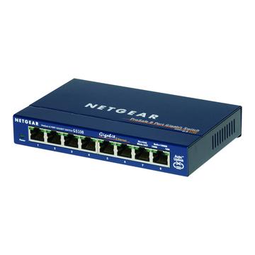 Netgear GS108 8-porttinen Gigabit Ethernet -kytkin - Sininen