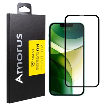 iPhone 13 Pro Max/14 Plus Amorus Täysi Peittävä Panssarilasi - 9H - Musta Reuna