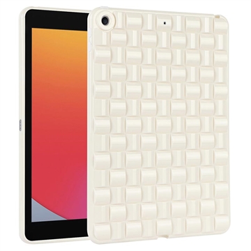 iPad 10.2 2019/2020/2021 Kudottu Teksturoitu TPU-kotelo - Valkoinen