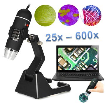 25X-600X Kannettava USB Digitaalinen Mikroskooppi Jalustalla