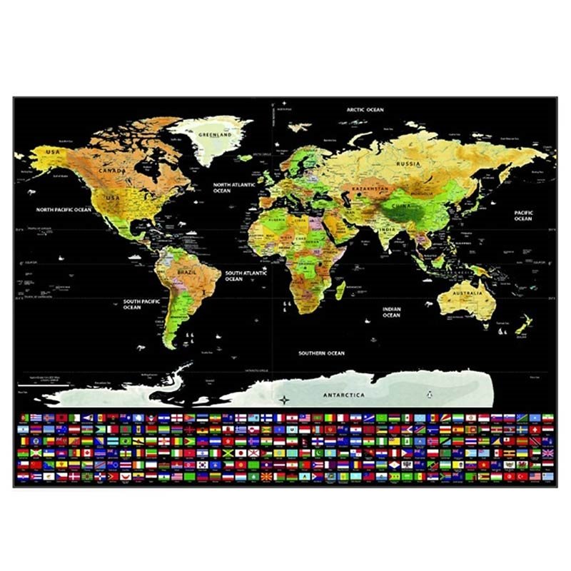Scratch Map maailmankartta
