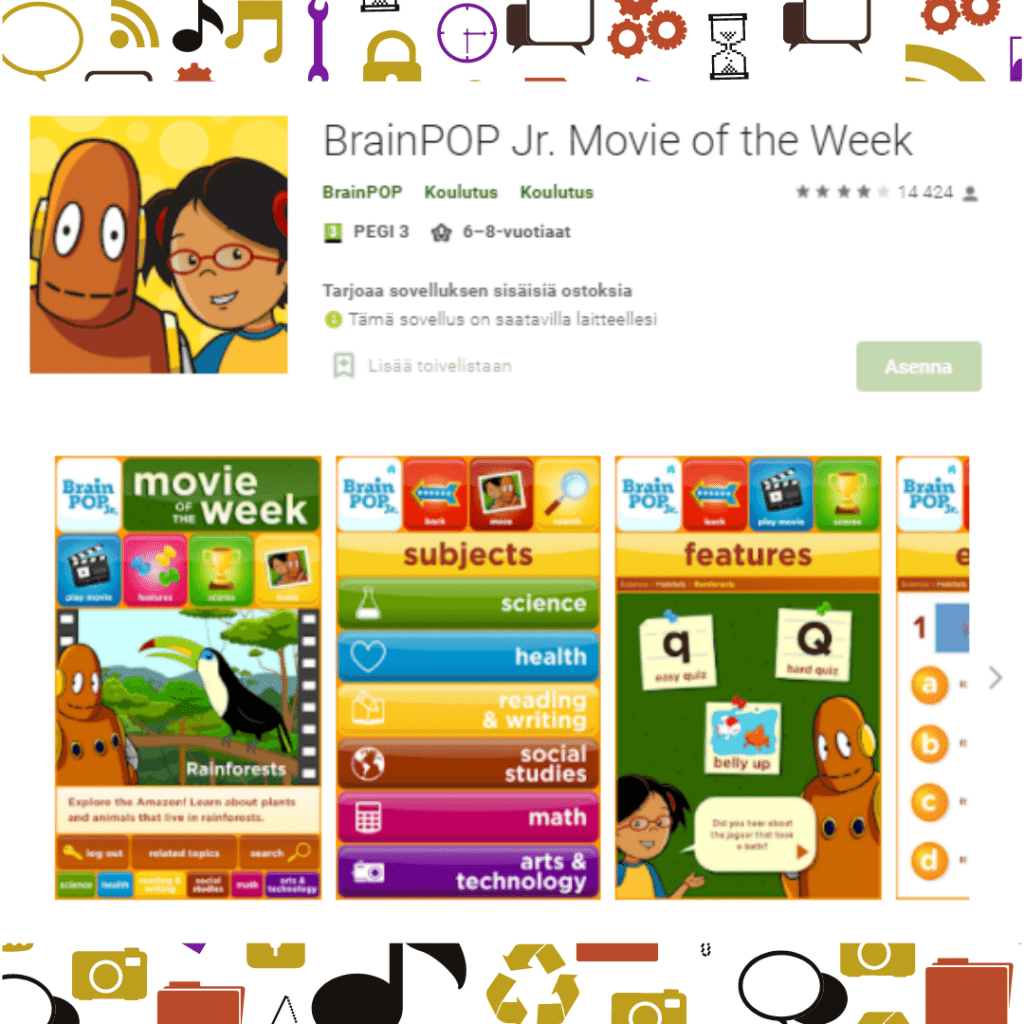 BrainPOP opetussovellus