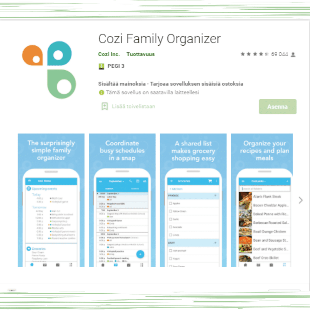Cozi-perheen järjestäjä