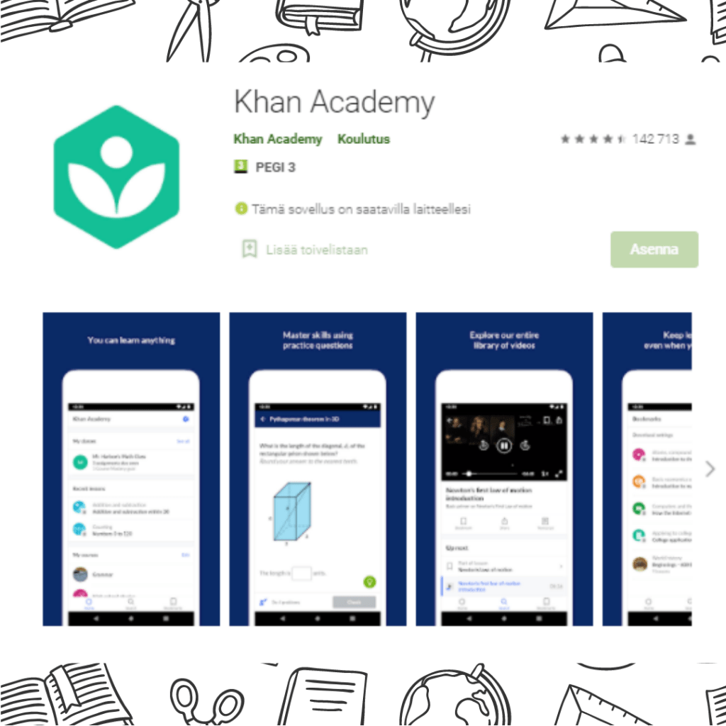 Khan Academy -opetussovellus
