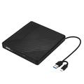 005 Ulkoinen USB-C/USB-optinen asema SD/TF-kortinlukijalla - CD/DVD-toisto ja poltto