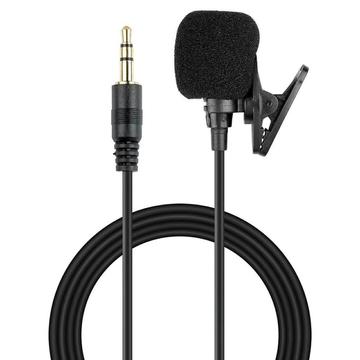 1.5m kaksikapselinen Clip-On Lavalier-mikrofoni