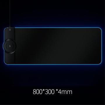 10 valaistusmoodia Suuri pelien RGB-valo näppäimistö hiirityyny puhelimen langattomalla latauslaitteella