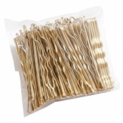 100-osainen hiusneulasarja - 5cm hiuslenkki naisille - kultainen